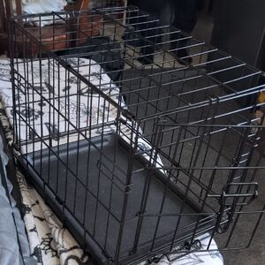 Sturdy Black Wire Cage for Small Pets